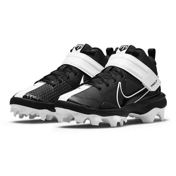 Nike Force Trout 7 Pro MCS Baseball Cleats Men's Size 12 Black White Athletic - Picture 1 of 12